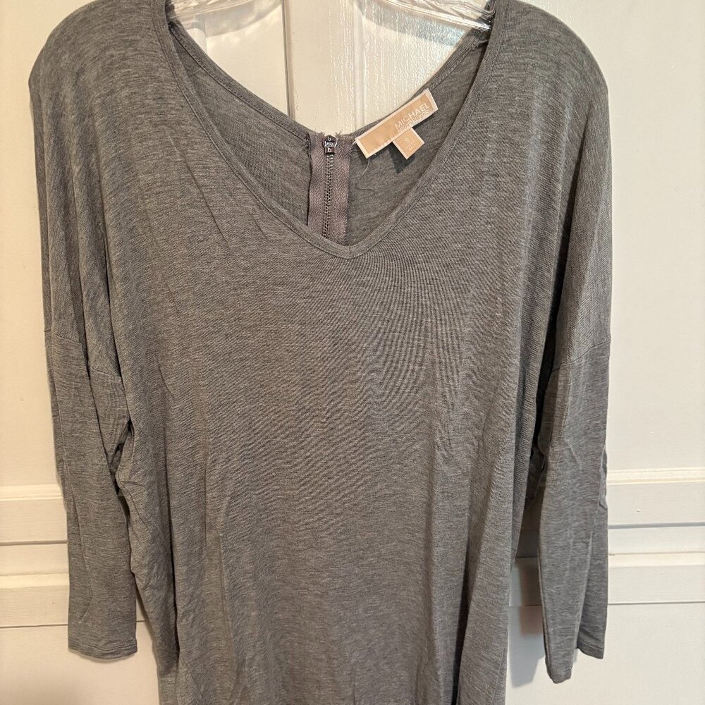 Small Michael Kors Grey Zipper Back Tunic Top